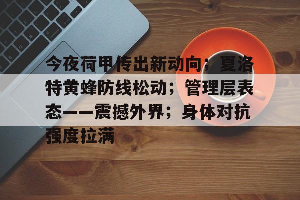 包含今夜荷甲传出新动向；夏洛特黄蜂防线松动；管理层表态——震撼外界；身体对抗强度拉满的词条-爱游戏手机版